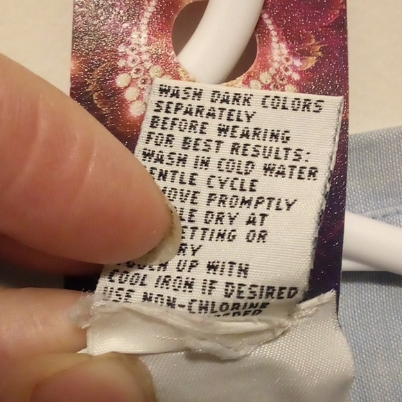 Koret City Blue Mid To Long Sleeve Patchwork Blouse - Medium - Picture 7 of 8